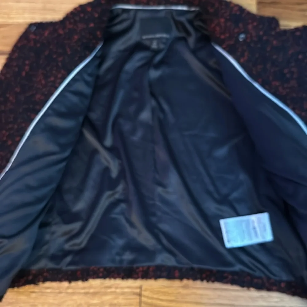 🎤🎉 Beautiful Banana Republic Burgundy & Black Tweed Cropped Jacket Sz 10P - Picture 11 of 11